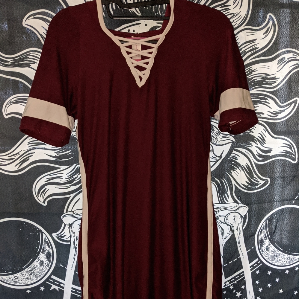 ❤️Hooded shirt dress with strappy front ❤️
